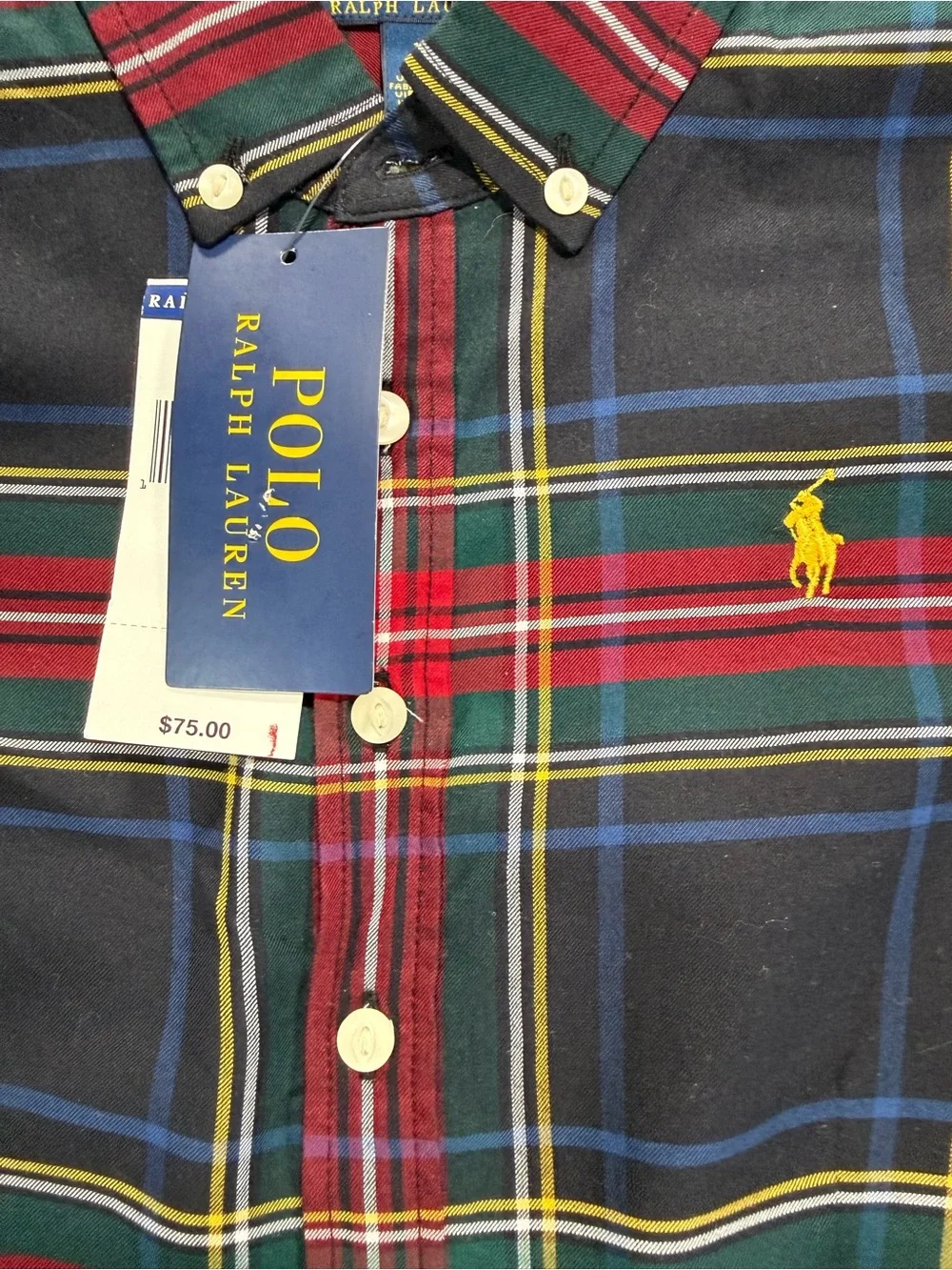 Girls Polo Ralph Lauren Tartan Plaid Belted Shirt Dress Size 10 NEW